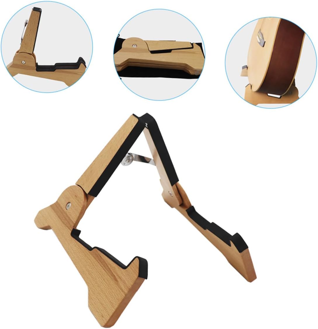 VICASKY Folding Guitar Stand Durable Ukulele Storage Rack for Electric Acoustic Bass Instruments Stable Design Convenient Collapsible Structure for Musicians and Guitar Enthusiasts