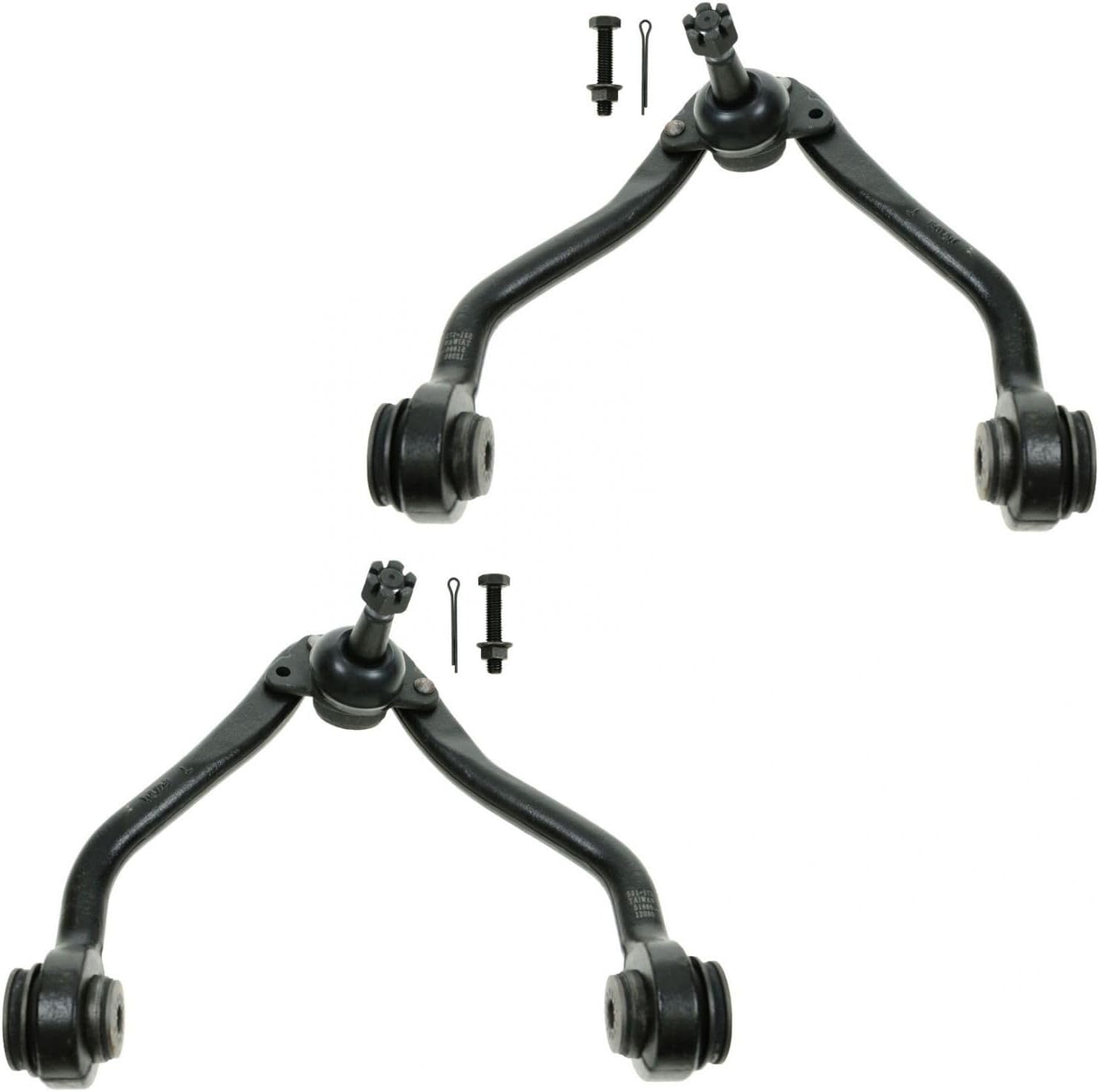 Front Upper Driver and Passenger Side Control Arm and Ball Joint Set 2 Piece Compatible with 96-99 Chevrolet Tahoe 4WD Diesel 92-99 K2500 Suburban 88-00 GMC K3500 96-97 Yukon 4WD Diesel