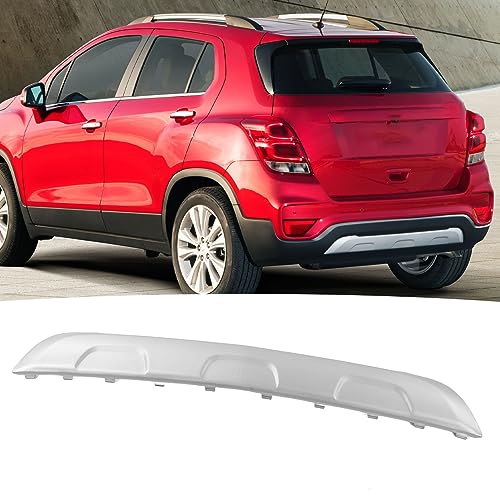 Image of Rear Lower Valance Panel ABS Rear Lower Bumper Skid Plate is Replacement for 2016-2022 (Silver)