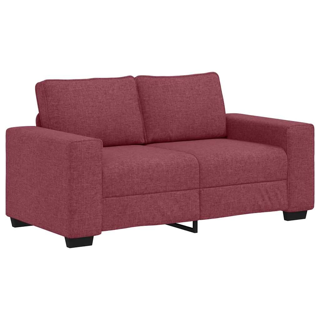 2-częściowy zestaw mebli z poduszkami, czerwone wino, tapicerowane meble do salonu, pokoju gościnnego, lounge, w zestawie 2-osobowa i 3-osobowa sofa, wygodna sofa narożna, meble relaksacyjne