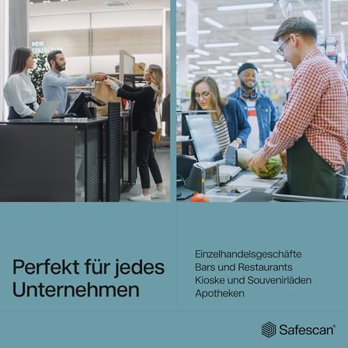 Safescan SD-3540 Standard-Duty Kassenschublade mit 4 Fächern für Banknoten und 8 für Münzen - Kassenlade mit RJ-12 Anschluss (z.B. Registrierkasse) - Solide Kassenschublade von 35 x 40,5 x 10,5 cm