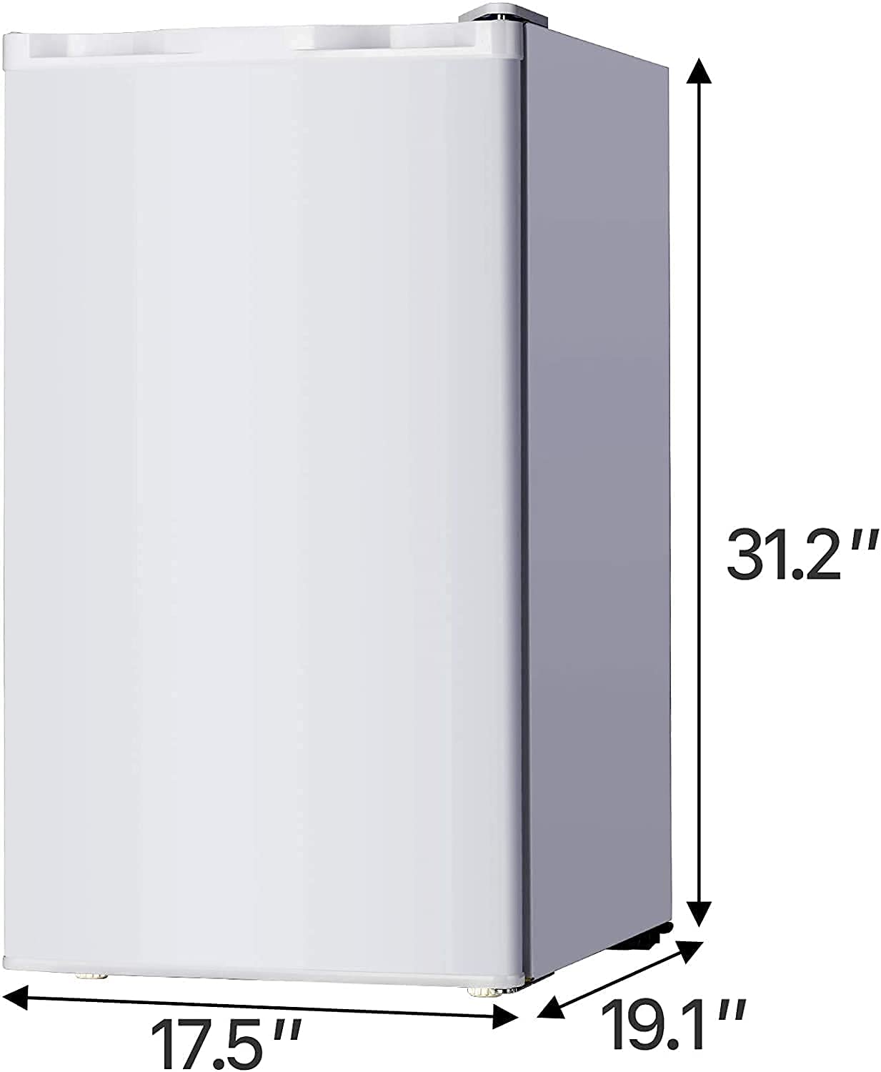 N A 3.2 Cu.Ft Mini Refrigerator Compact Refrigerator-Single Door Small Drink Food Storage Machine For Dorm, Garage, Camper, Basement Or Office, Mini Fridge, Stainless Steel (Black) on Fridge.com - View 6