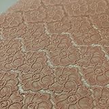 Texco Inc 4-Way Stretch Nylon Spandex Lace 58/60'-Sabrina Pattern/Floral, Wedding, Decorations, Apparel Fabric, DIY Projects, Peach Papaya 1 Yard