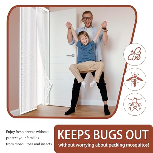 Rideaux anti mouches sans perçage pour bloquer les insectes