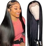 ALI PANDA 180% Density 13x4 HD 30 Inch Lace Front Wigs Human Hair Straight Glueless Human Hair Wigs for Black Women Transparent Lace Frontal Wigs Human Hair Pre Plucked with Baby Hair Free Part