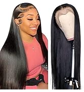 ALI PANDA HD 30 Inch Lace Front Wigs Human Hair 13x4 Straight Glueless Human Hair Wigs for Black ...