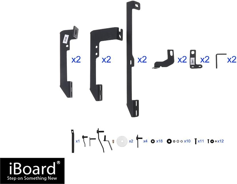 Eboard Running Board 5" Black Fits 2007-2014 Edge Sport Utility 4-Door & 2007-2010 Lincoln MKX (Excl.Sport & Eco-Boost) (Nerf Bar | Side Steps | Side Bars)