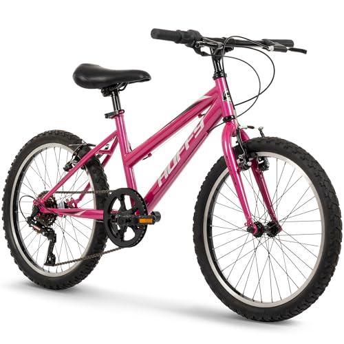 Huffy Granite Girls Mountain Bike 20 Inch Wheels 5 Speed Twist Shifter Steel Frame Linear Pull Brakes All Terrain Tires Kids Bike for Neighborhood and Trail Riding