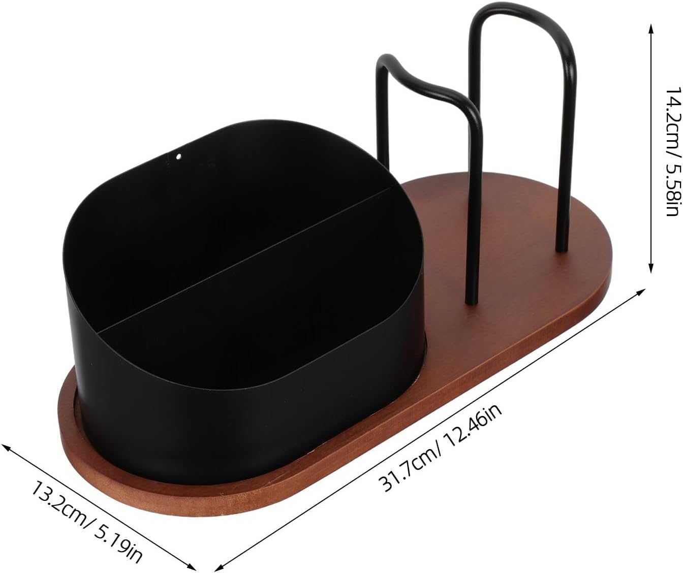 Coffee Station Organizer for Countertop - Disposable Cup Holder with 2 Compartment Storage Box - Paper Cup Storage Organizer for Kitchen, Office, Home