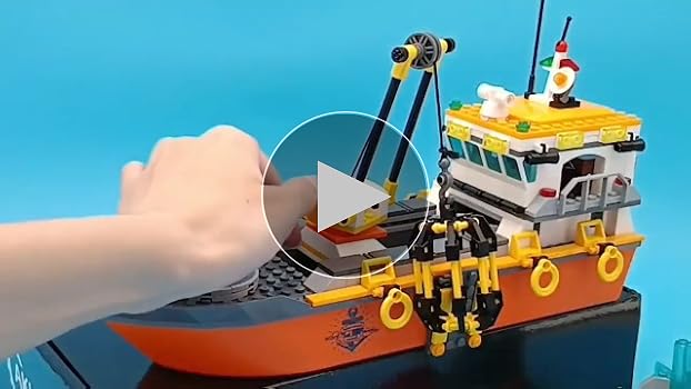 AKWME City Ocean Explorer Ship Building Set, Exploration Boat Set