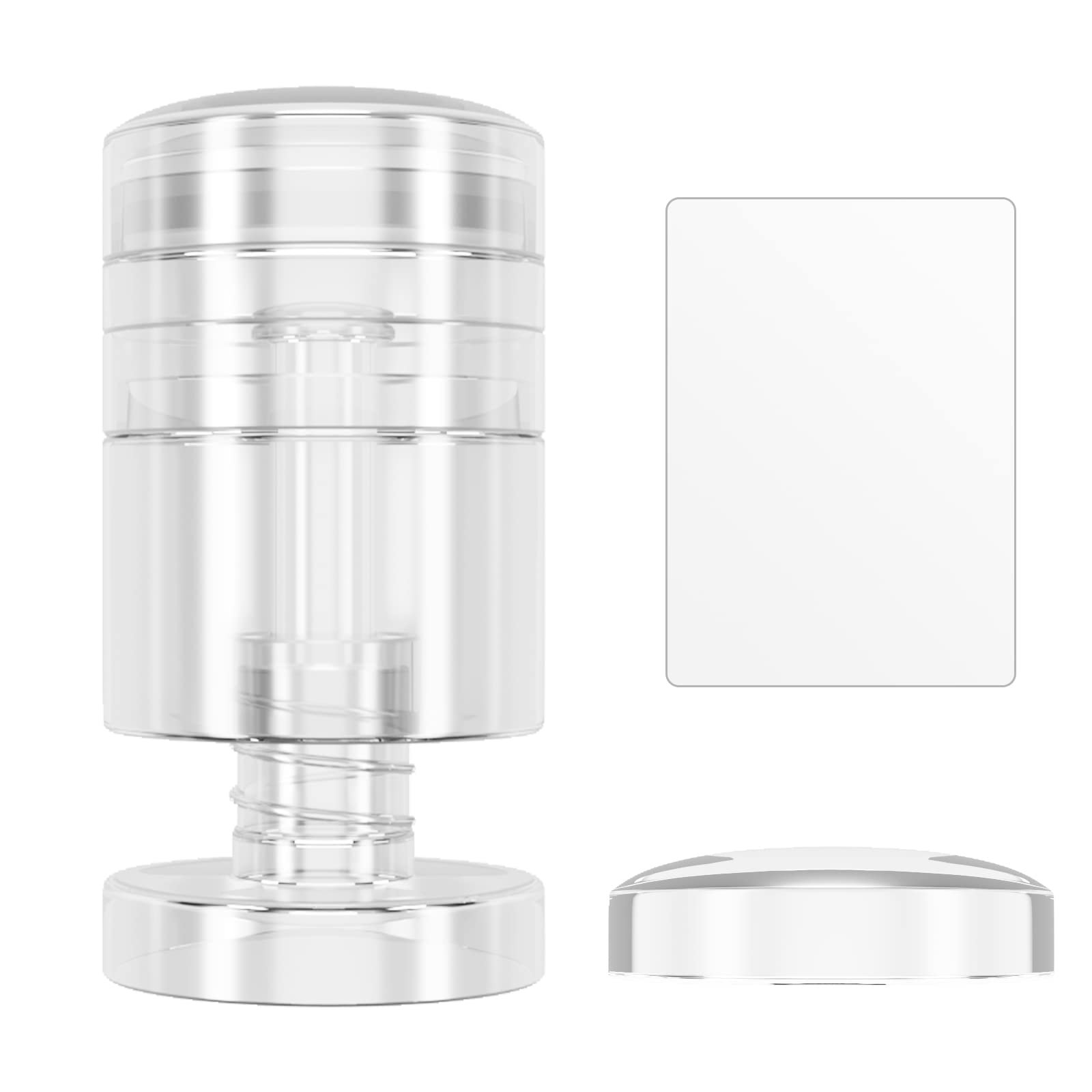 2PCS Jelly Nail Art Stamper,Stampo in Silicone per Unghie Stampini Nail Art con 2 Raschietti e 2 Stampi in Silicone (Set Bianco)