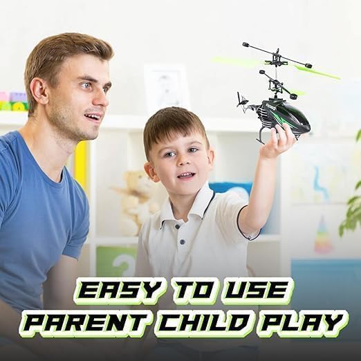 Image of ENCHANTMENT Remote Control Helicopter Flying Toy for 6+ Years Boys with Palm Sensing, LED Lights, Watch Remote - Rechargeable Birthday (Pack of 1)