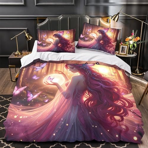 Parure de lit fée magique抗过敏超柔135x200cm儿童单人带拉链被套防止被芯滑脱 - 2