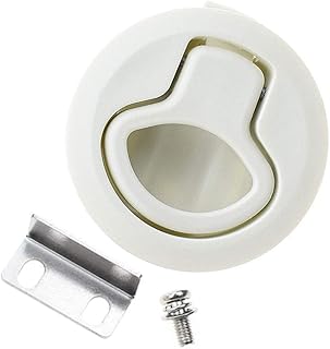 KingBra Round Boat Door Latch, 2.4 Inches Diameter Nylon Locking Flush Pull Slam Latch Hatch Lift for RV Boat Marine Deck Hatch 1/2'' Door Cabinet Hardware