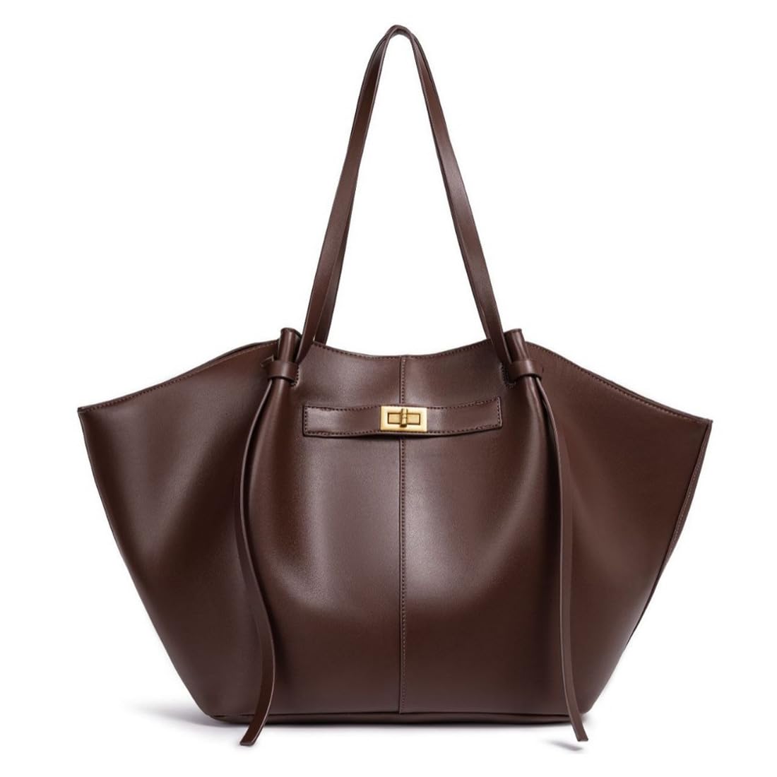 Leder Tote Bag Damen Shopper Tasche Groß Henkeltasche Hobo Handtasche Vintage Schultertasche für Arbeit Schule Einkauf Reisen Büro