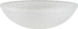 Aspen Creative 25015-76-1 Replacement Frosted with Diamond Pattern Glass shade for Flush Mount or