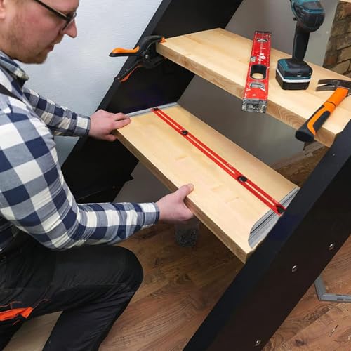 Maciun Stair Gauge Measuring Tool - Shelf Scribe Layout Tool for Stairs,Sturdy Stair Template Measuring Tool for Layout Shelf, Drywall and Partitions - Image 2