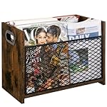 YINMIT Magazine Holder, Magazine Rack for Desktop and Home Office, Farmhouse File Storage Basket for Letters, Magazines, Books, Newspapers (Large)