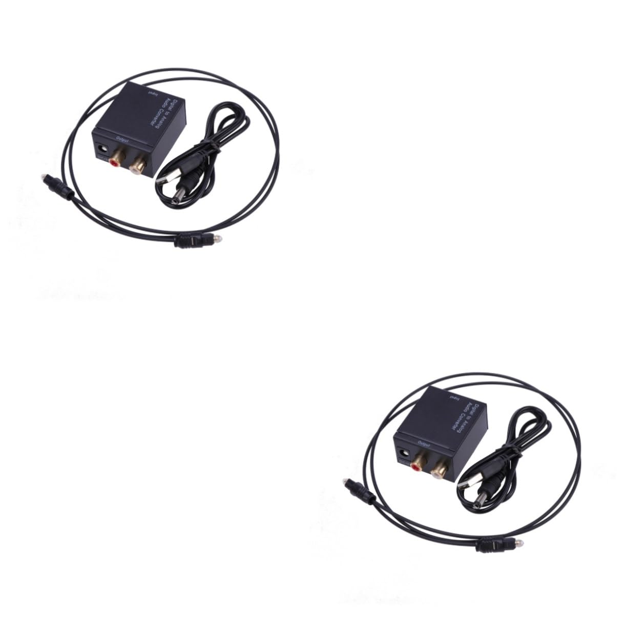 OSALADI 2pezzi Convertitore Audio Digitale Analogico Spdif Coassiale r Per Tv e Dvd Supporto Khz Design Compatto e Leggero Cavo Ottico Incluso Audio Di Alta Qualità Senza Rumori
