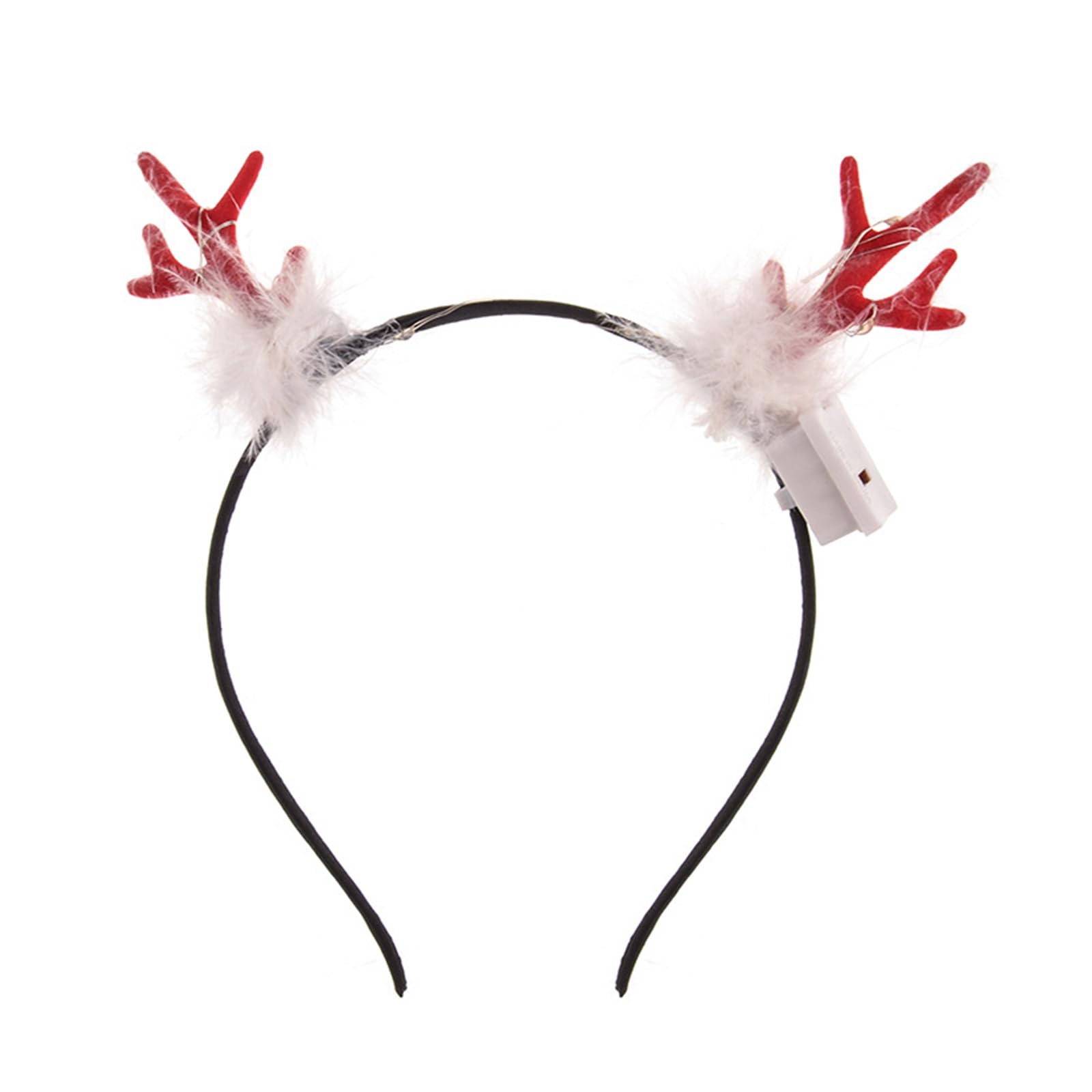 Tsophreniq Glowing Christmas Reindeer Hair Hoop Headbands Hair Bands Party Decoration for Girls and Womens Photo Props Christmas Headwear Costume for Women