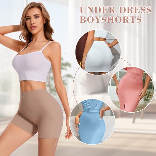 image for Ysabeloom Seamless Shaping Boyshorts Panties for Women Tummy Control S