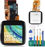 for Fitbit Versa Lite Screen Replacement for Fitbit Versa Lite FB504 LCD Display for Versa Lite FB505 Touch Screen Digitizer Repair Kits(Black)