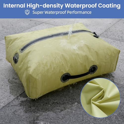 Image of BAGAIL TPU Vacuum Bag for Travel, Reusable Compression Bag with IPX8 Waterproof Zipper, Save Space for Suitcase, Backpack and Carry on (Beige, ExtraLarge, No Pump)