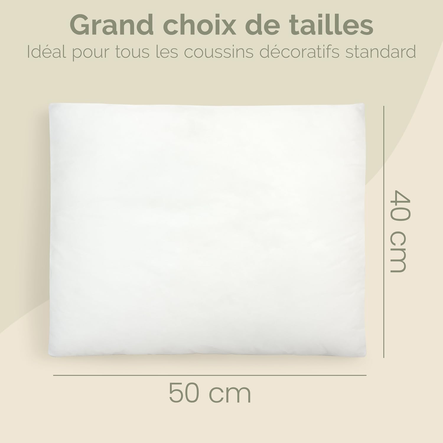 Blumtal Rembourrage Coussin 40x50cm Oreiller à recouvrir - Coussin écologique certifié Oeko-TEX 40x50 cm - Lavable - Lot de 6 - Oreiller Moelleux