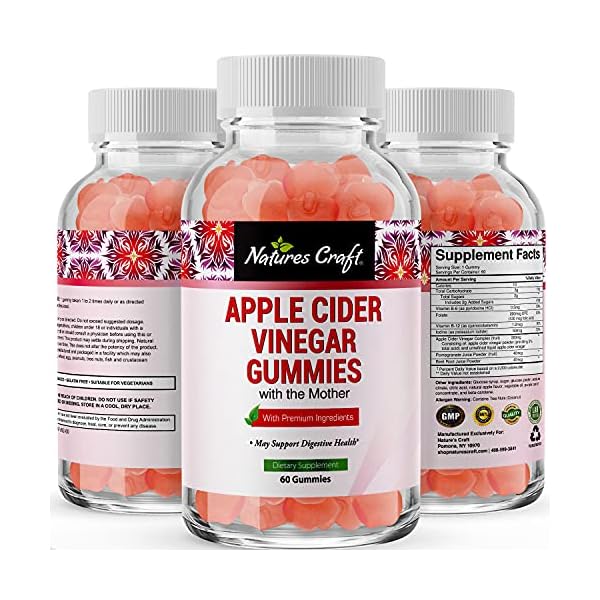 ACV-Apple-Cider-Vinegar-Gummies-Natural-Energy-Supplement-ACV-Gummies-with-Mother-for-Body-Cleanse-Immune-Support-and-Gut-Health-Apple-Cider-Vinegar-with-the-Mother-Vitamin-B12-and-Beet-Root Apple Cider Vinegar ACV Gummies - Gut Health & Natural Energy Supplement with Vitamin B6 B12 Beet Root and Pomegranate - Apple Cider Vinegar with Mother Body Cleanse Detox for Women & Men 60 Servings