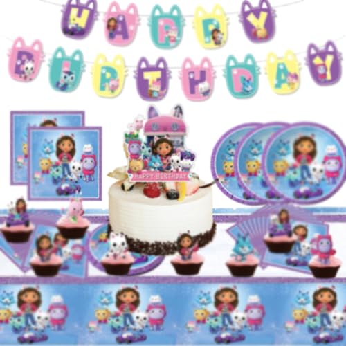 wulakesihai Juego de vajilla para fiestas de cumpleaños, decoración de cumpleaños,...