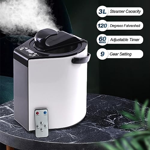 TaTalife Sauna Steamer, Portable Steam Sauna Machine, 3L Stainless Steel Pot Generator, Home SPA Fumigation Steam Machine with Touch Button, Timer Display and Remote Control by TaTalife - Used condition - Image 6