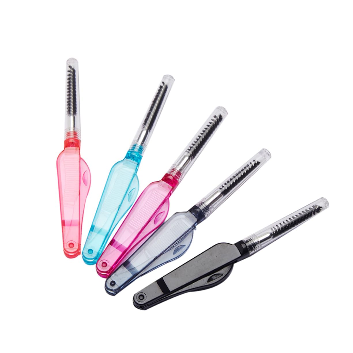 Gogogmee Eyelash Brow Combs Makeup Brush Folding Brush Eyebrow Shaping Non-slip Handle