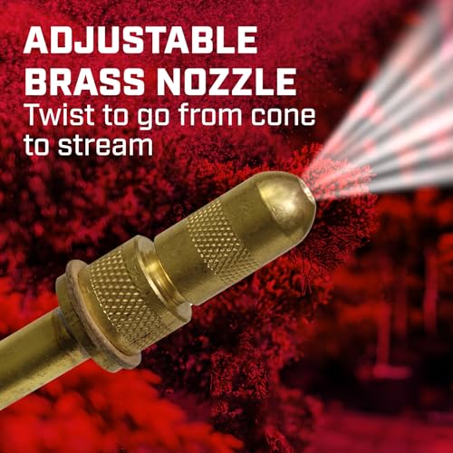 Chapin Made in The USA, 1244 2-Gallon Tri-Poxy Steel Tank Sprayer for Lawn, Home and Garden, Red