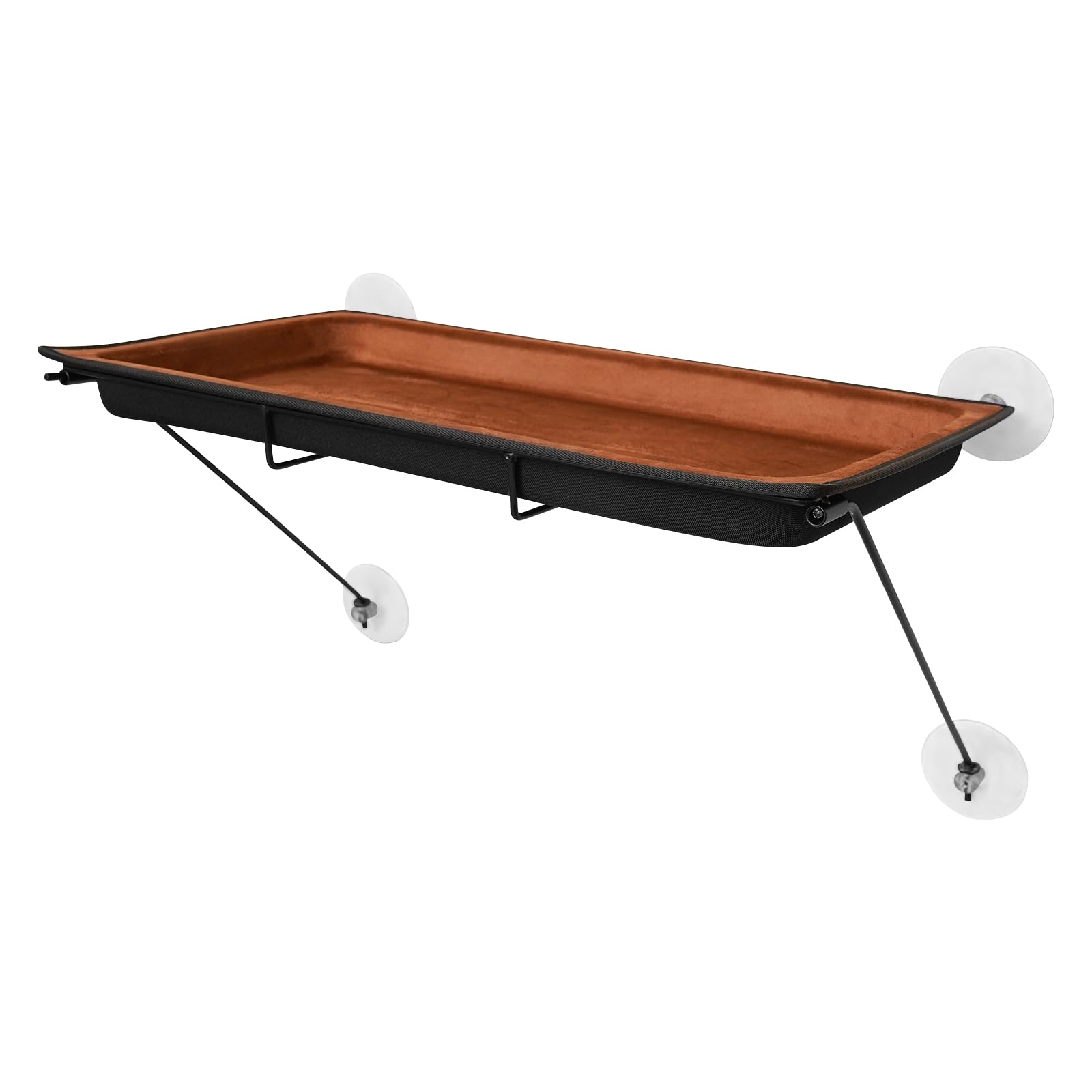 WooDerson Amaca per gatti fino a 15 kg, con ventose, per interni, montaggio a parete/finestra, 60 x 32 x 35 cm (caffè)