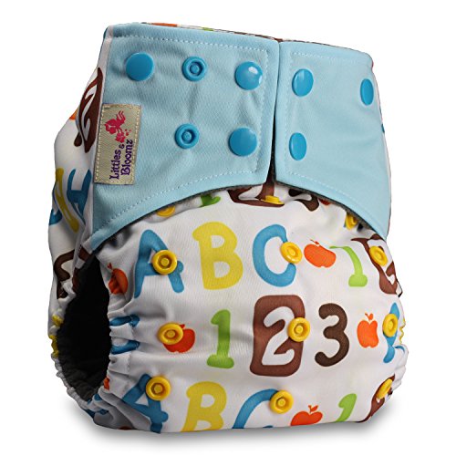 Pañales de tela lavables y reutilizables Bamboo Charcoal de Little Bloom diseño 06 Talla:1 Nappy + 1 Charcoal Insert