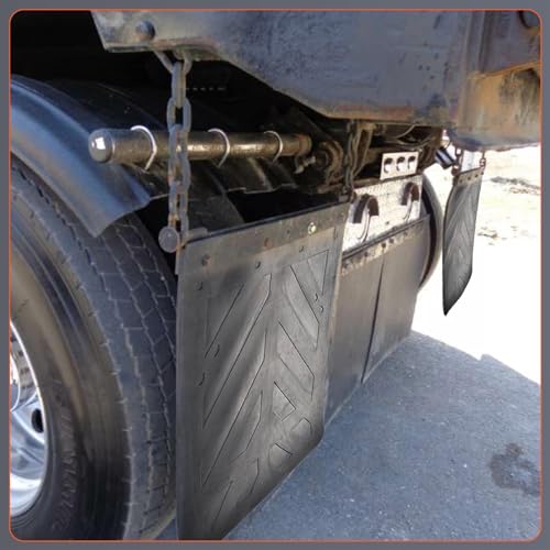 Image of 24x36 Inch Rubber Mud Flaps for Semi Trucks, 2 Pcs Universal Heavy Duty Truck and Trailer Mudflap Set, Black