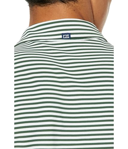 Image of Cutter & Buck Mens Short Sleeve Virtue Eco Pique Stripe Recycled Mens Big and Tall Polo