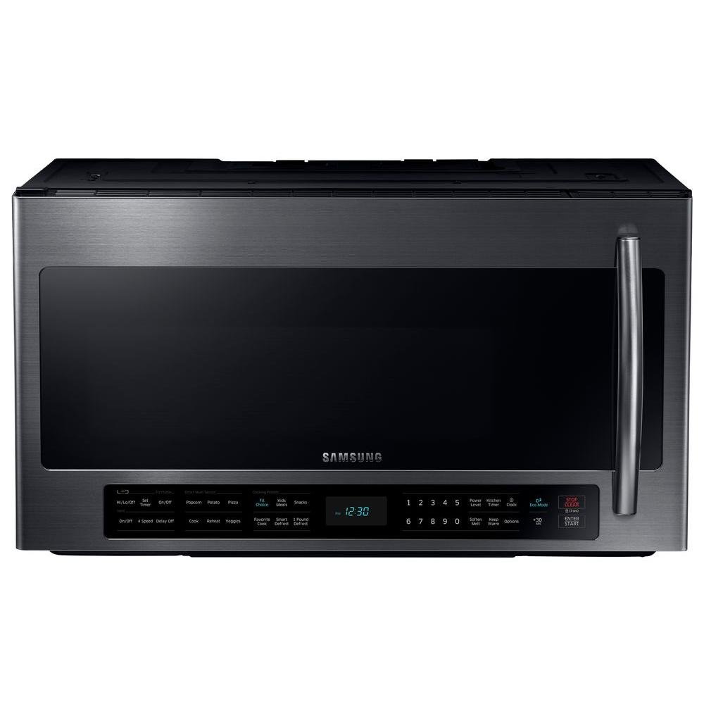 Samsung ME21H706MQG 2.1 Cu. Ft. Black Stainless Steel Over-the-Range Microwave