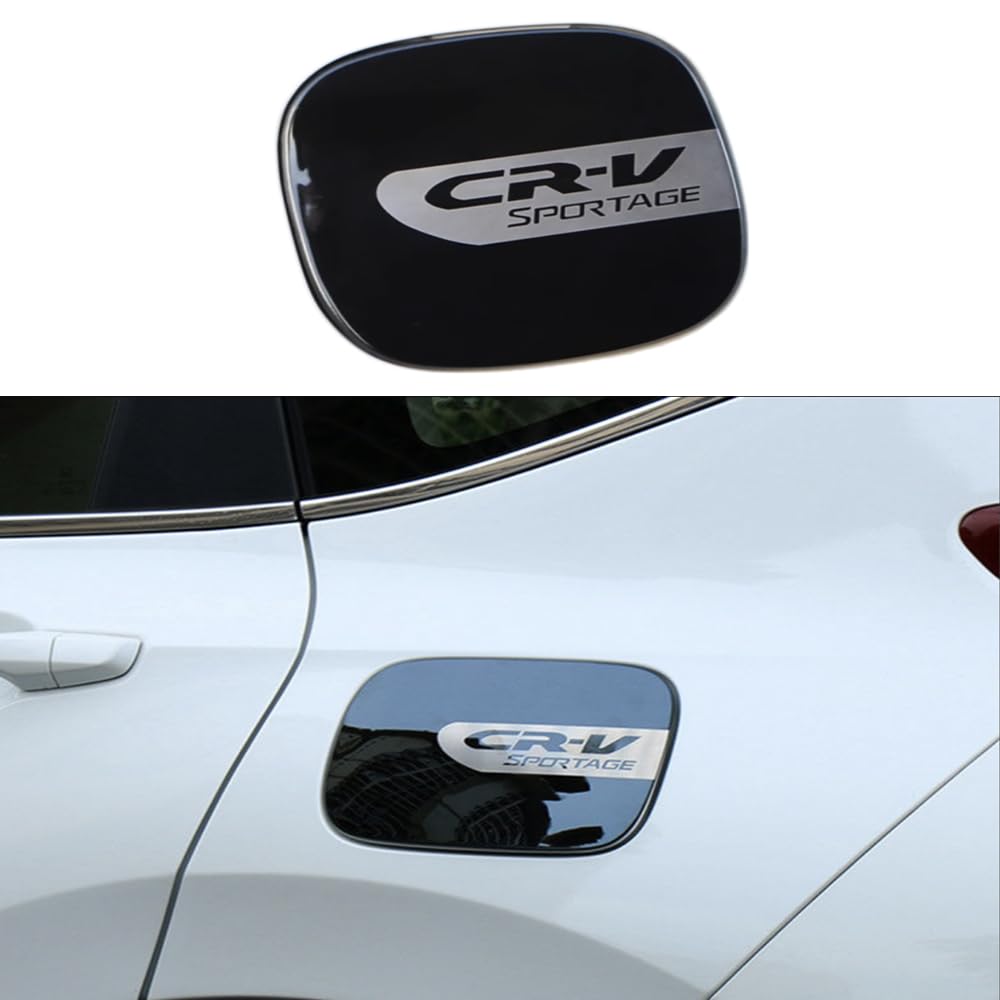 For Honda CR-V CRV 2017-2022 Fuel Door Tap Tank Protector Trim Protective Gas Tank Door Cover Auto Exterior Decoration for Honda CRV 2017 2018 2019 2020 2021 2022 (Black)