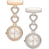 Bequem zu bedienen: Die Uhr mit einer Anstecknadel ist sehr praktisch für Krankenschwestern, Ärzte und Pflegekräfte. Das Design der Stiftform ist stark und kann wiederholt angewendet werden. Sie können sie an Ihrer Kleidung befestigen oder an einer beliebigen Stelle mit einer Hörformkette , schick und elegant