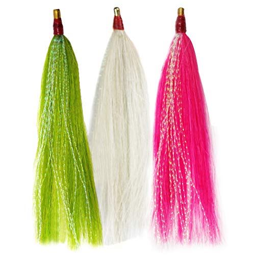 JSHANMEI Sea Fishing Bucktail Teaser Fishing Lures Saltwater Fishing Cod Bucktail Slide Teaser