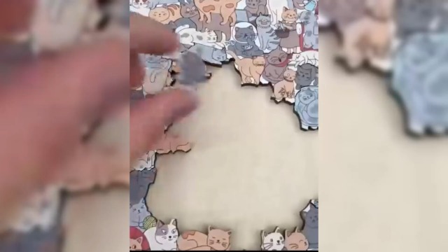 Amazon.com: 135-Piece Cat Shaped Wooden Jigsaw Puzzle,Morandi