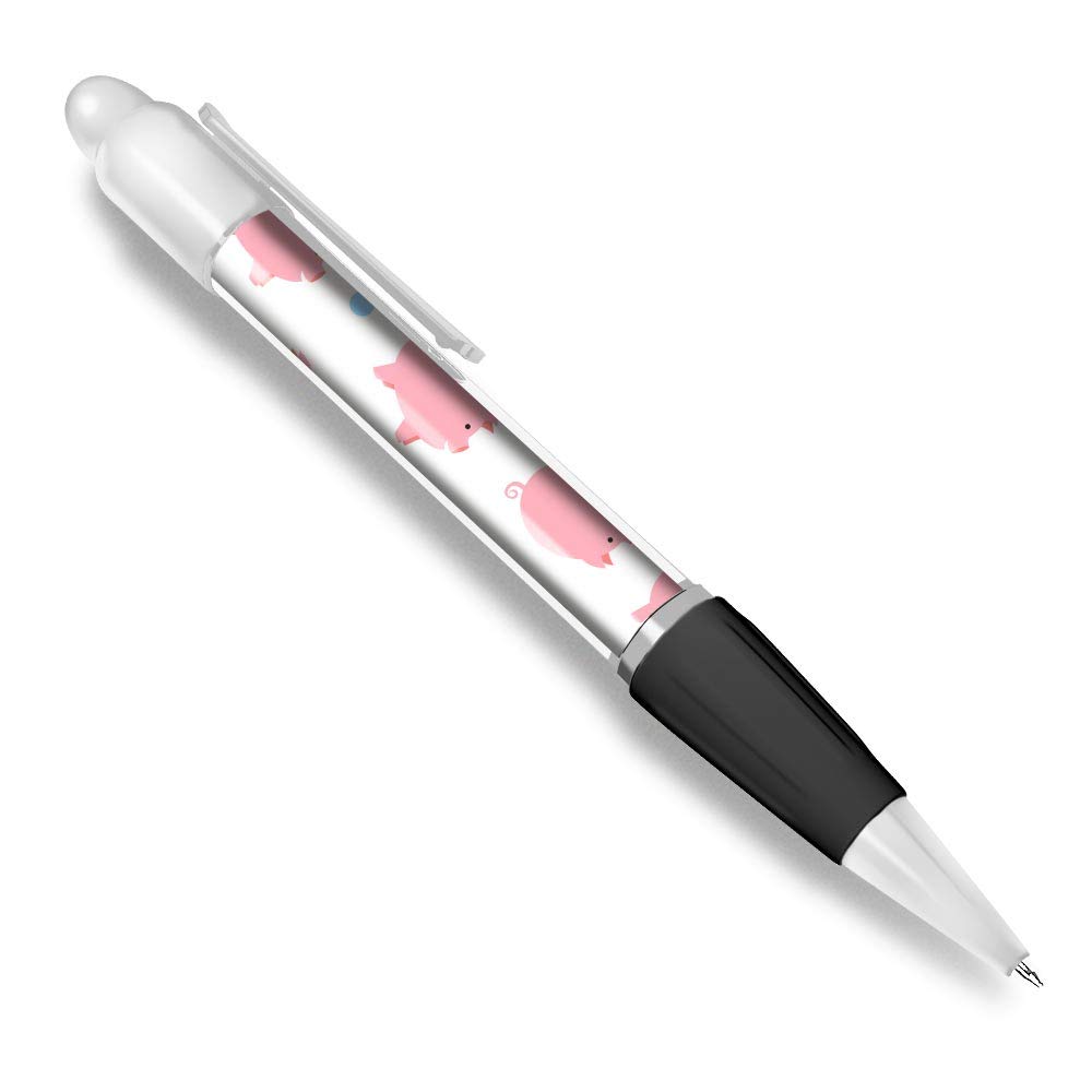 Destination Vinyl ltd Beautiful and comfortable White Ballpoint Pen(Black Ink) - Pink Piggies Piglet Pig Kids #46091