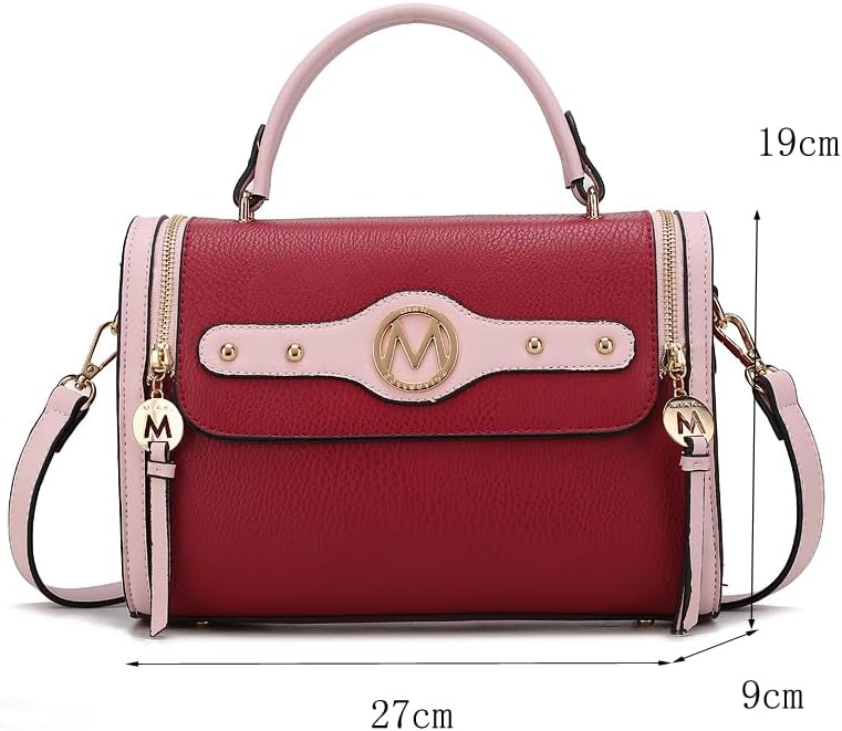 MKF Collection Crossbody Bag for Women, Vegan Leather Designer Shoulder Bag Purse Handbag By Mia K