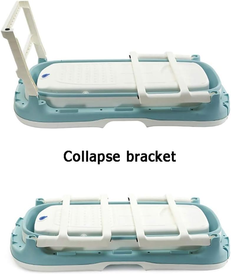 折りたたみ可能 お風呂 持ち運び 保温 簡易 介護 プール家庭用 贈り物浴槽 折り畳み式浴槽 ふた付き お風呂サポートバスタブ (Color : Blue)
