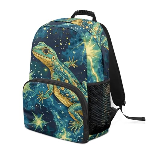 Novelty Kids Backpack with Front Pocket Lizard Backpack for Boys Girls School Bookbag Durable Soft Padded Breathable Lightweight Large Capacity 17 Inch Schoolbag2