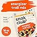Snak Club Energizer Trail Mix with Roasted Salted Peanuts, Raisins, Chocolatey Candies, Roasted Almonds, Gluten-Free and Kosher Snack, 16 oz Resealable Bag