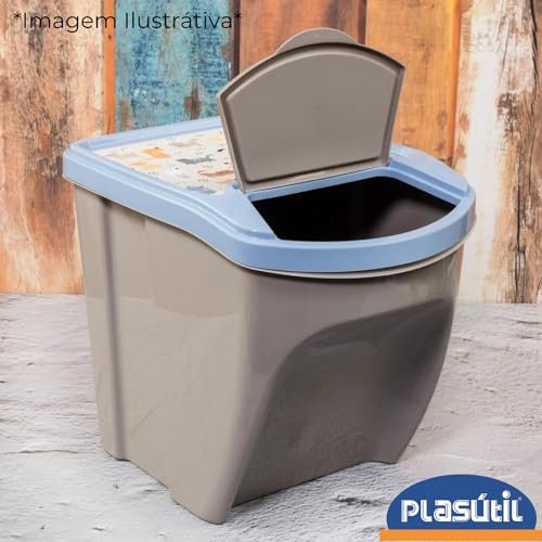 Pote Porta Ração Pet Cachorro Gato C/Tampa 20l - Plásutil