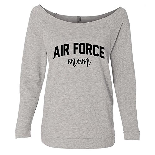 Air Force Mom Raw Edge Neckline Off The Shoulder Lightweight Pullover Sweater For Women
