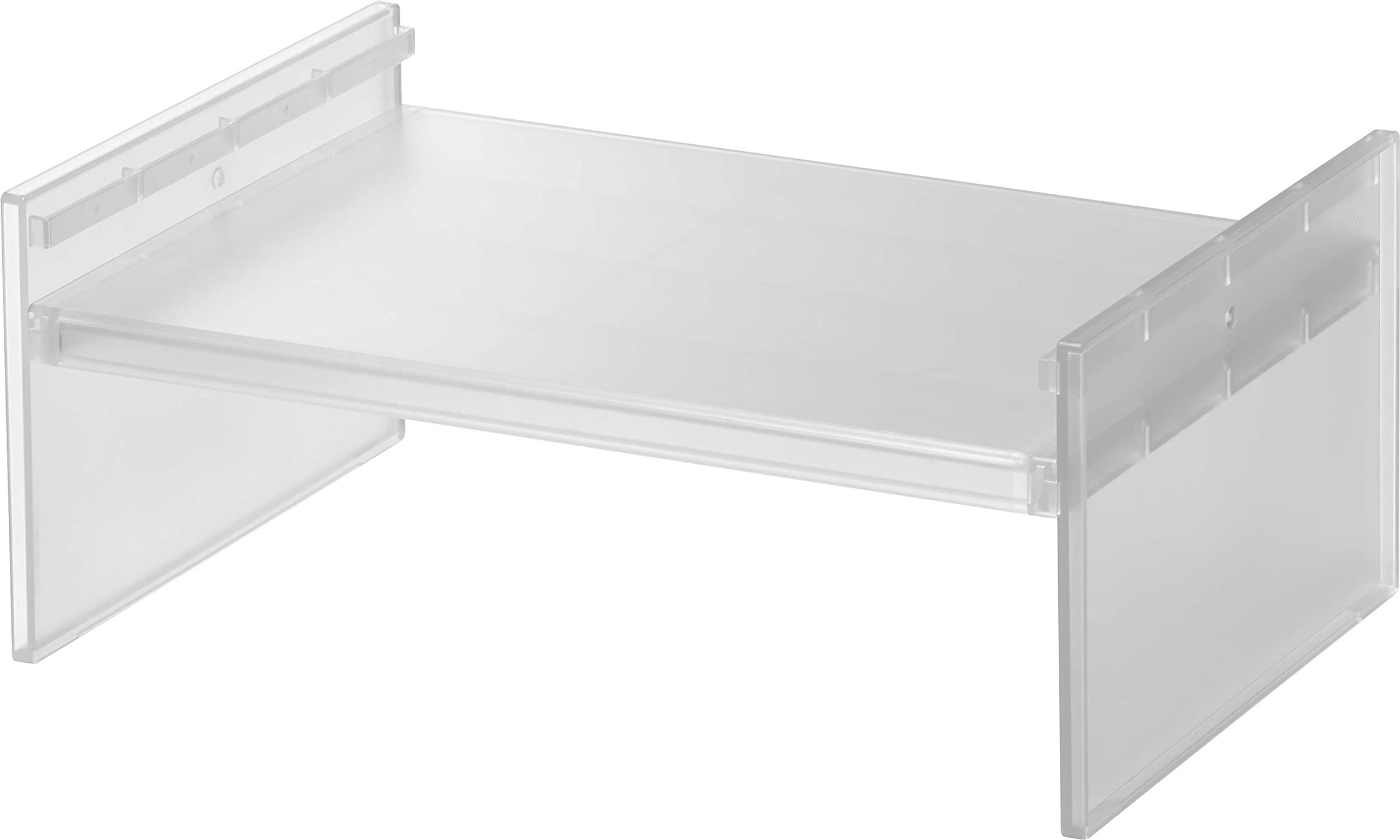 Yamazaki Home Tower Adjustable Extendable Refrigerator Storage Rack - 2-Level Height Adjustable Shelf For Fridge Organization - Customizable Width, Easy Assembly, Fits 2L Bottles - Plastic -